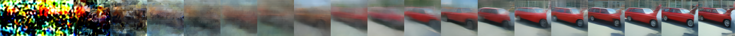 DCDM reverse denoising trajectory for a car example